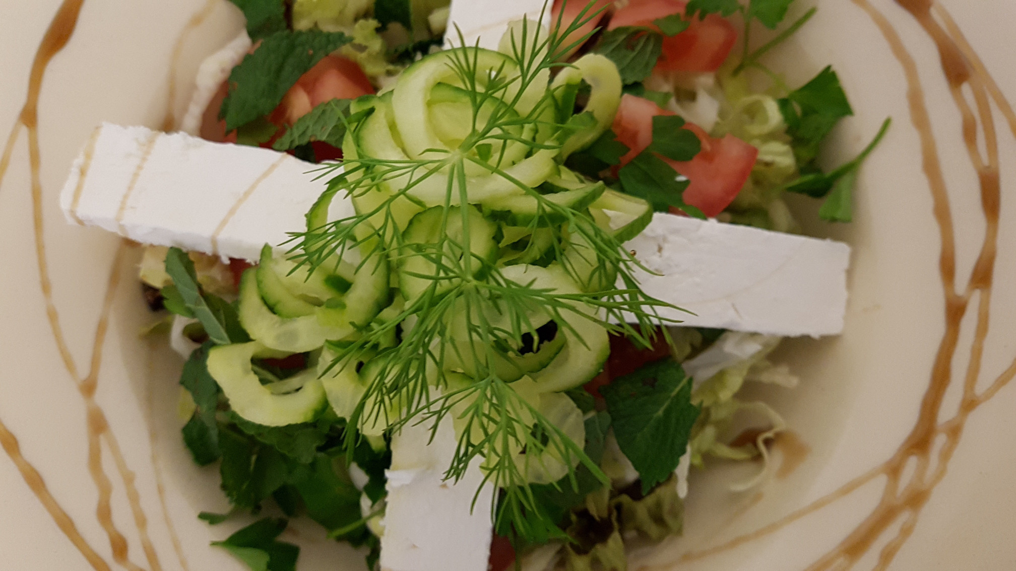 Salat des Café auf der Deele